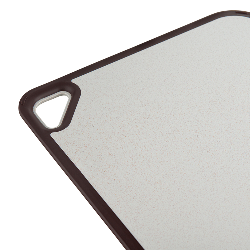 Доска разделочная из пшеничного волокна homi, 44х30 см, светло-серая с темно-сливовым кантом