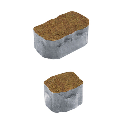 Тротуарная плитка Арена - Листопад гранит Сахара, комплект из 2 видов плит