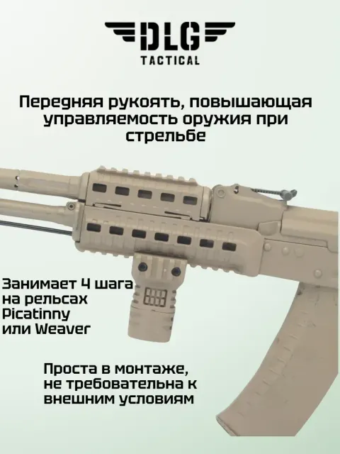 Короткая тактическая рукоятка с планкой Picatinny