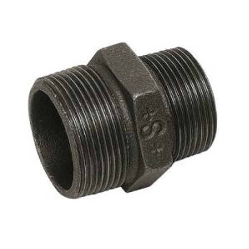 Ниппель чугунный неоцинкованный переходной наружная/наружная резьба