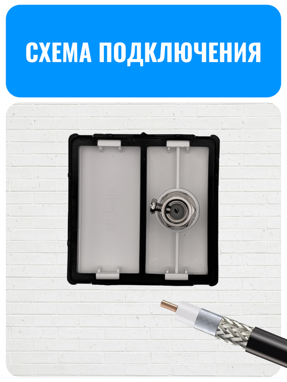 Розетка телевизионная Smart Aura серия Classic без рамки