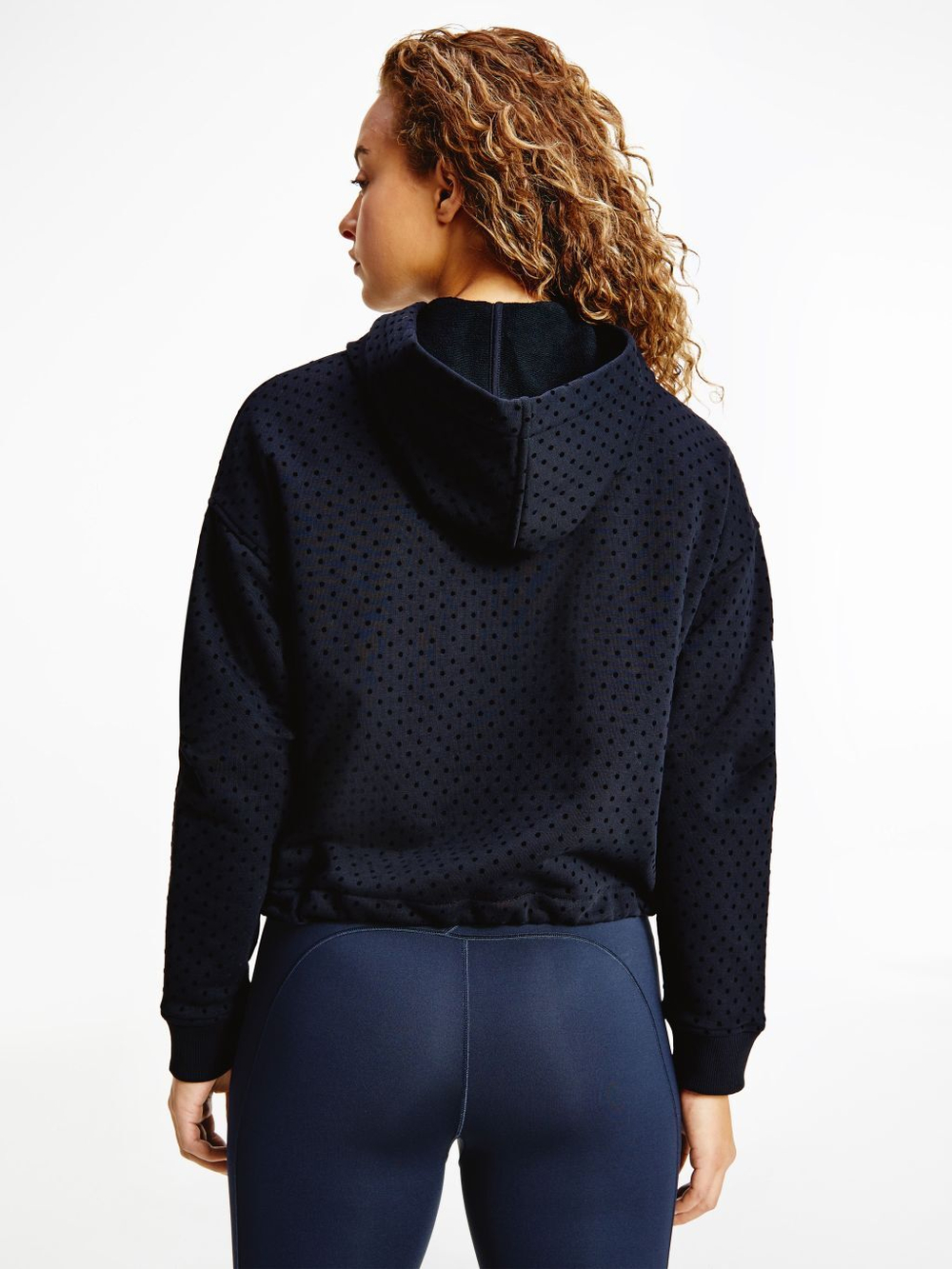 Женская теннисная куртка Tommy Hilfiger Relaxed Polka Dot Hoodie - desert sky polka dots
