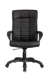 Кресло руководителя Бюрократ KB-10 черный эко.кожа крестов. пластик