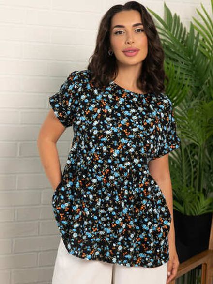 Блуза Эдвина (черная) Б16069-30М LT Collection