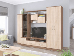 Стенка в гостиную Оскар-5, ясень шимо