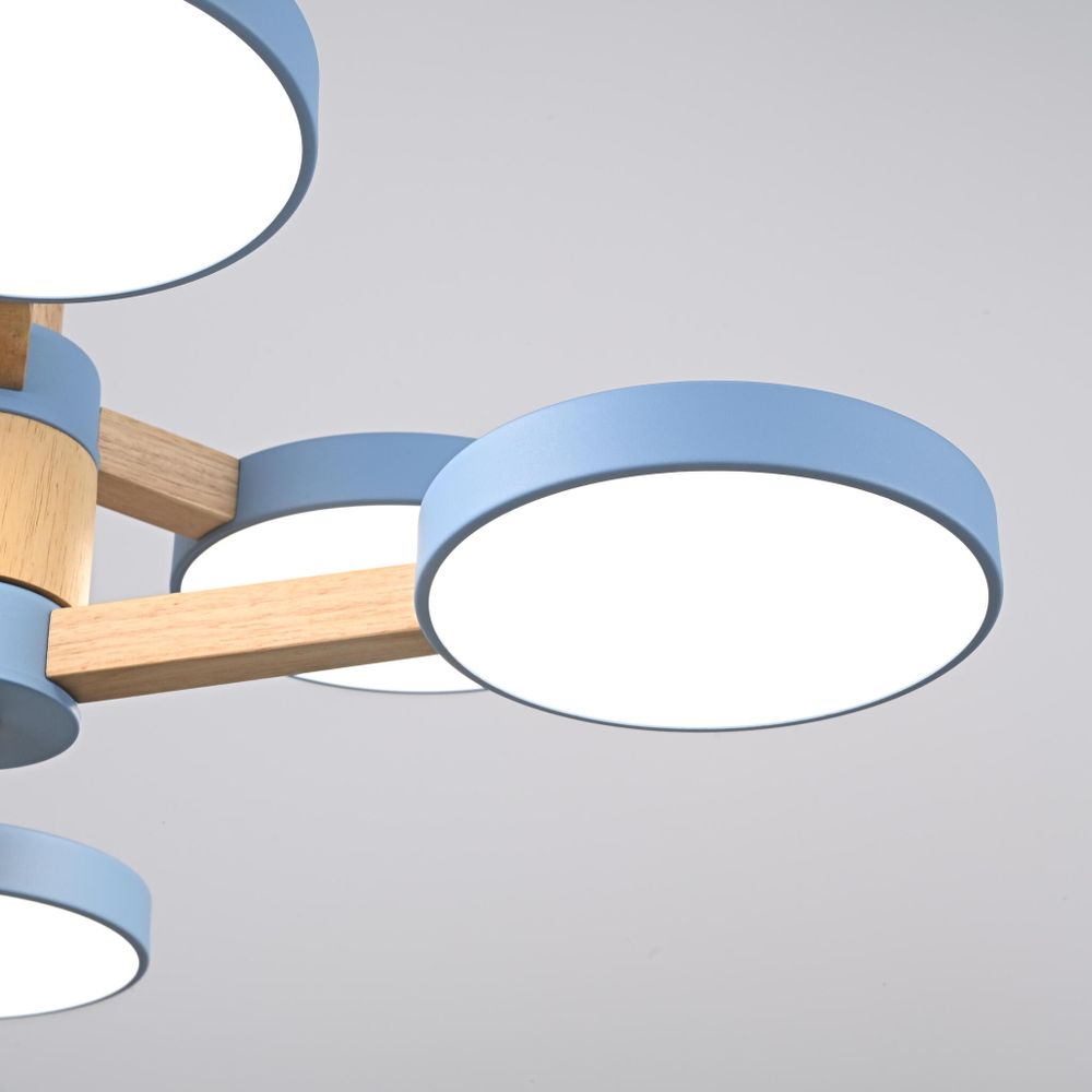 Люстра на штанге TURNA DBL L6 Blue