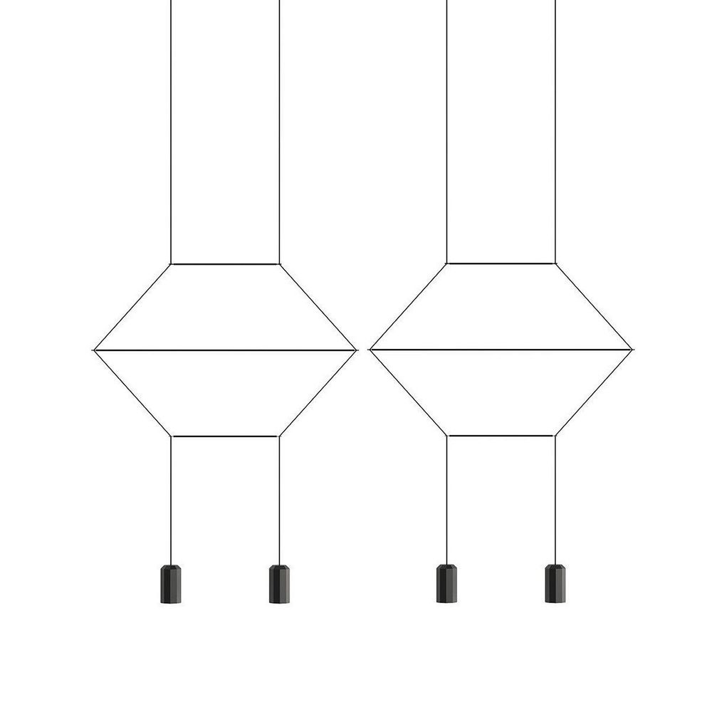 Подвесной светильник Via Wireflow polyhedral 4 Lineal Pendant Light