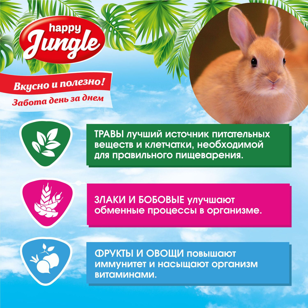 Сухой корм Happy Jungle для кроликов 400 г