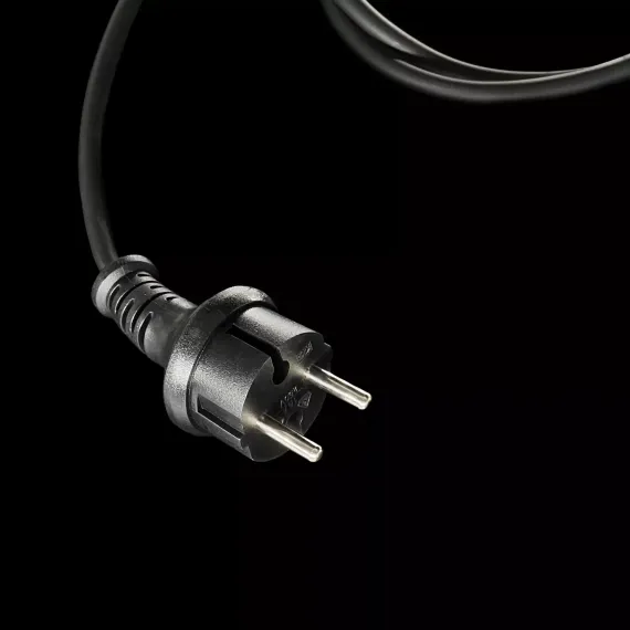 Кабель питания 1,5 м. с выпрямителем для каучуковых и ПВХ нитей 220В., провод черный Каучук, IP65, LTC (LLC-1-3A)