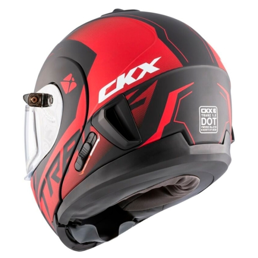 Шлем CKX TRANZ 1,5 Ams DL+EDL Caliber Matt red S