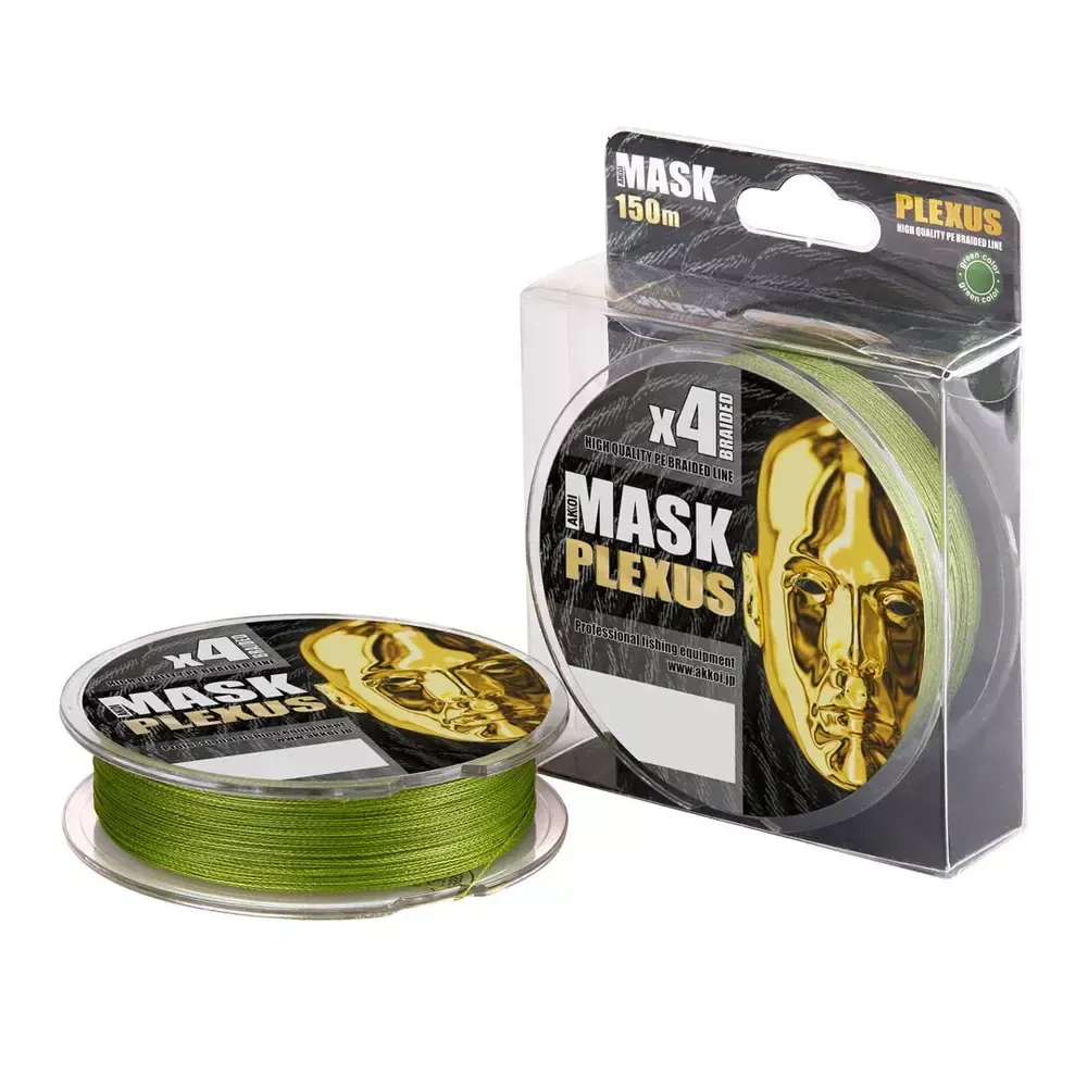 Плетеный шнур AKKOI Mask Plexus 150m (yellow) d0,18mm MPY/150-0,18