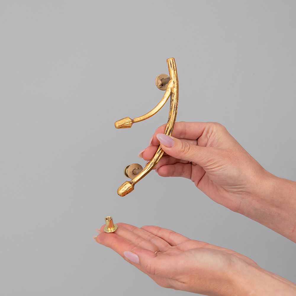 Ручка мебельная скоба Орхидея левая Амбер