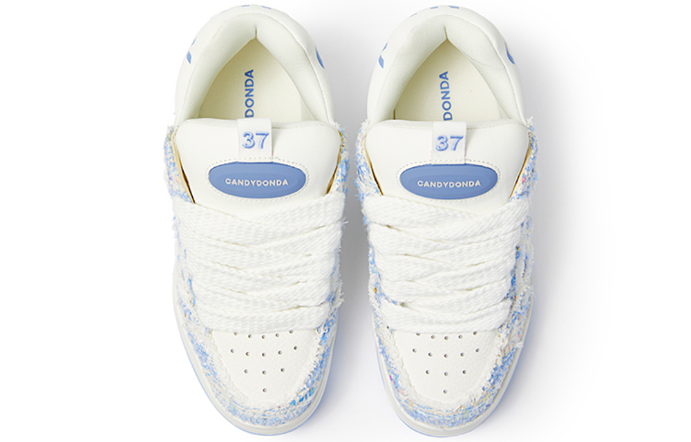 CANDYDONDA Chanel Inspired Stylish Skateboarding Shoes Unisex Blue