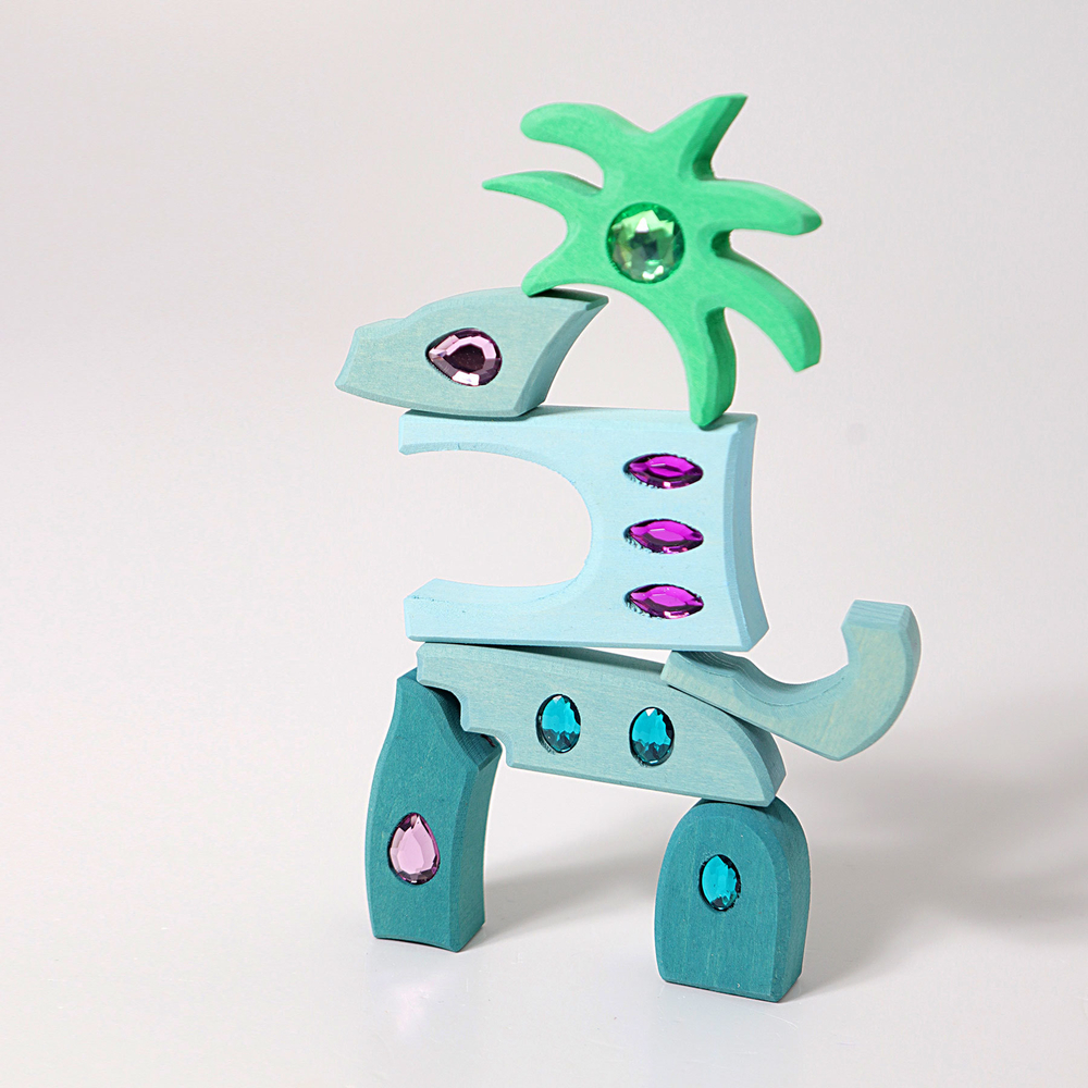 Деревянная мозаика пазл с акриловыми камнями "Восток", 52 детали