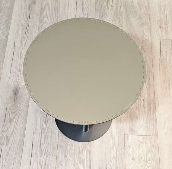 Стол журнальный 4488, Ø43х47 см, металл, экокожа