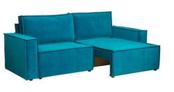 Диван-кровать Сатурн в стиле ЛОФТ ткань Чикаго 35 ( изумруд), велюр, механизм Еврокнижка, спальное место 202х155 см, пружинный блок Боннель, ниша для белья, широкие подлокотники