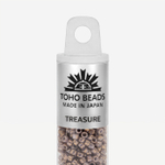 Японский бисер TOHO Treasure (№1700), с внутренним покрытием золотом 24K, мраморный