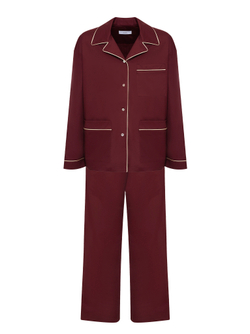 Комплект: рубашка и брюки с кантом бордо