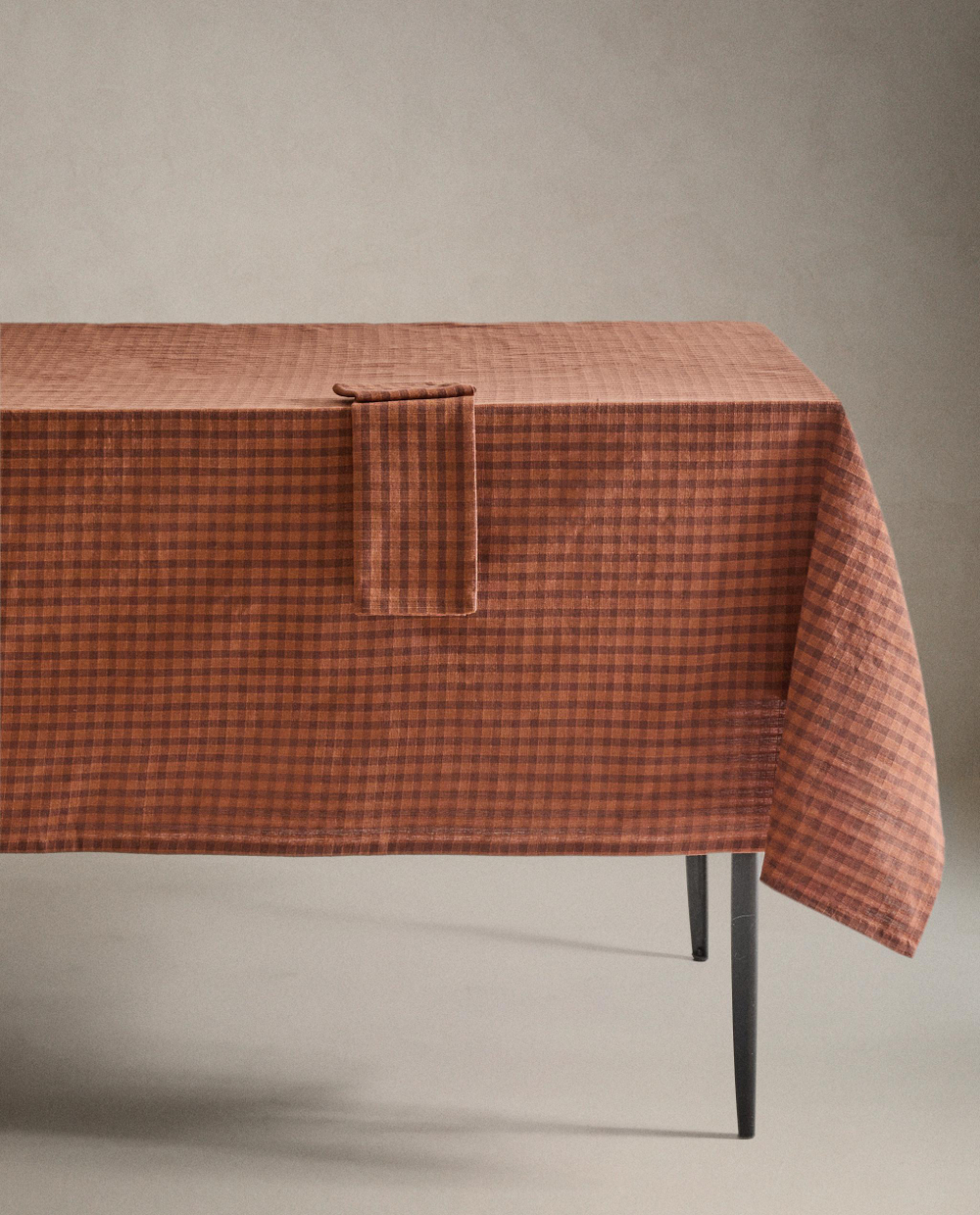Zara Home скатерть из хлопка, клетка, 250 150 см