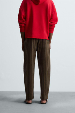 ZARA БРЮКИ BALLOON FIT В ПОЛОСКУ © OTIS KWAME KYE QUAICOE, ЧЕРЕПИЧНЫЙ