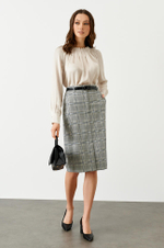 4795 Юбка женская (серый клетка)