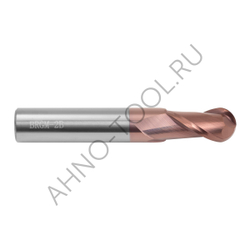 Фреза монолитная твердосплавная BRGM-2B-R7.0 HRC55 AHNO