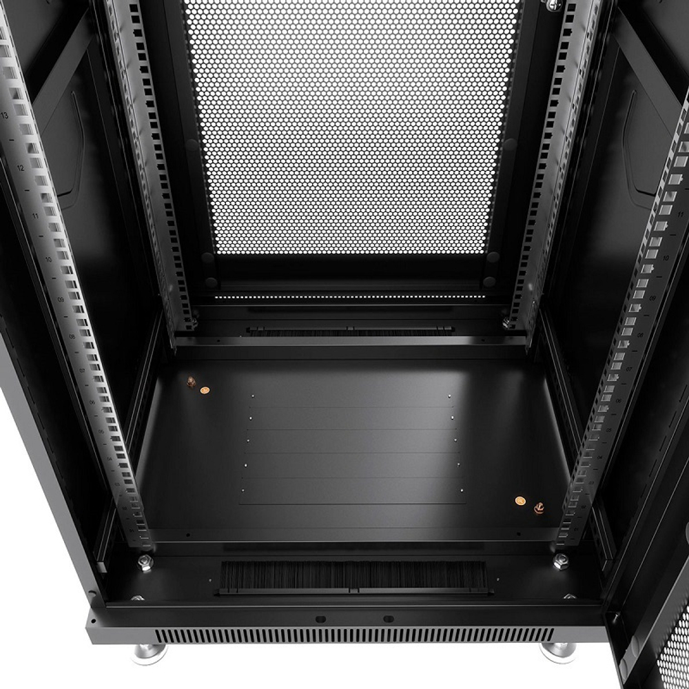 Шкаф напольный 19", 18U Cabeus ND-05C-18U60/60-BK
