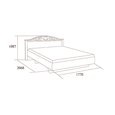 ЕКАТЕРИНА Кровать1600*2000 с КЭ и ПМ