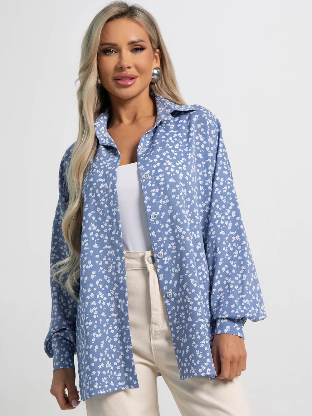 Блуза На пульсе моды (голубая) Б15418-1М LT Collection