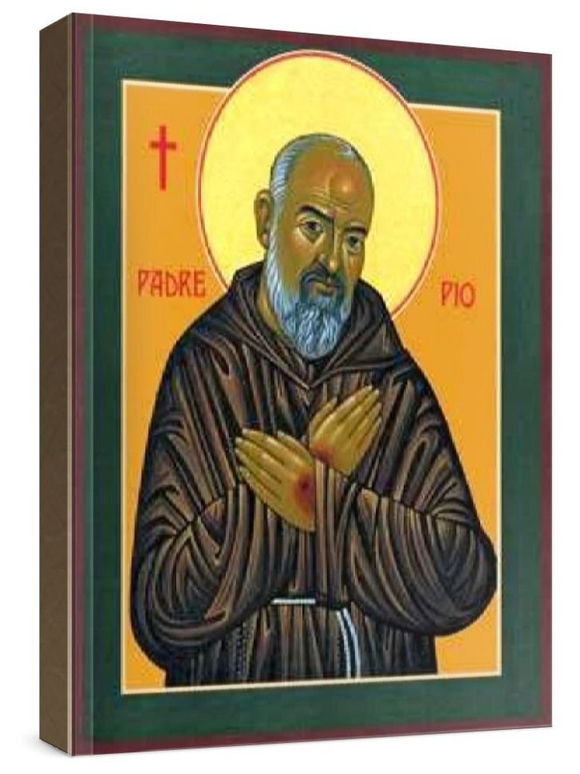 Падре Пио (рукописная икона)
