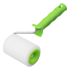 Валик "Поролон" с ручкой, 100 мм, D 48 мм, D ручки 6 мм Сибртех