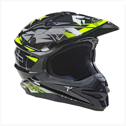 Шлем кроссовый AiM JK803S Yellow/Black, M