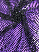 Сетка плетеная, черная стразы черные