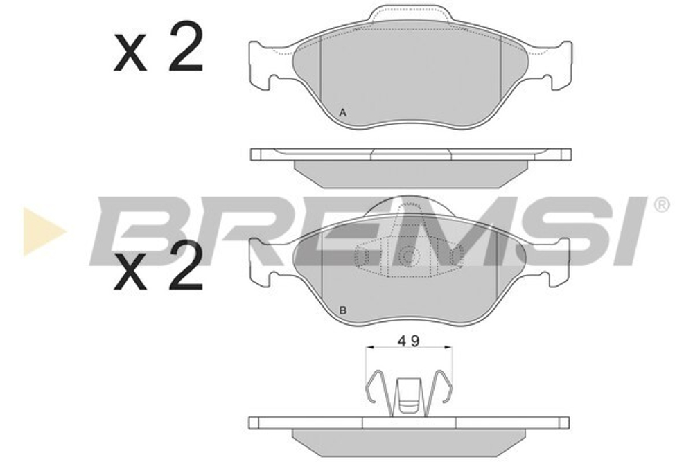 BREMSI - BP2872-BMS - Brake Pad Set, disc brake
