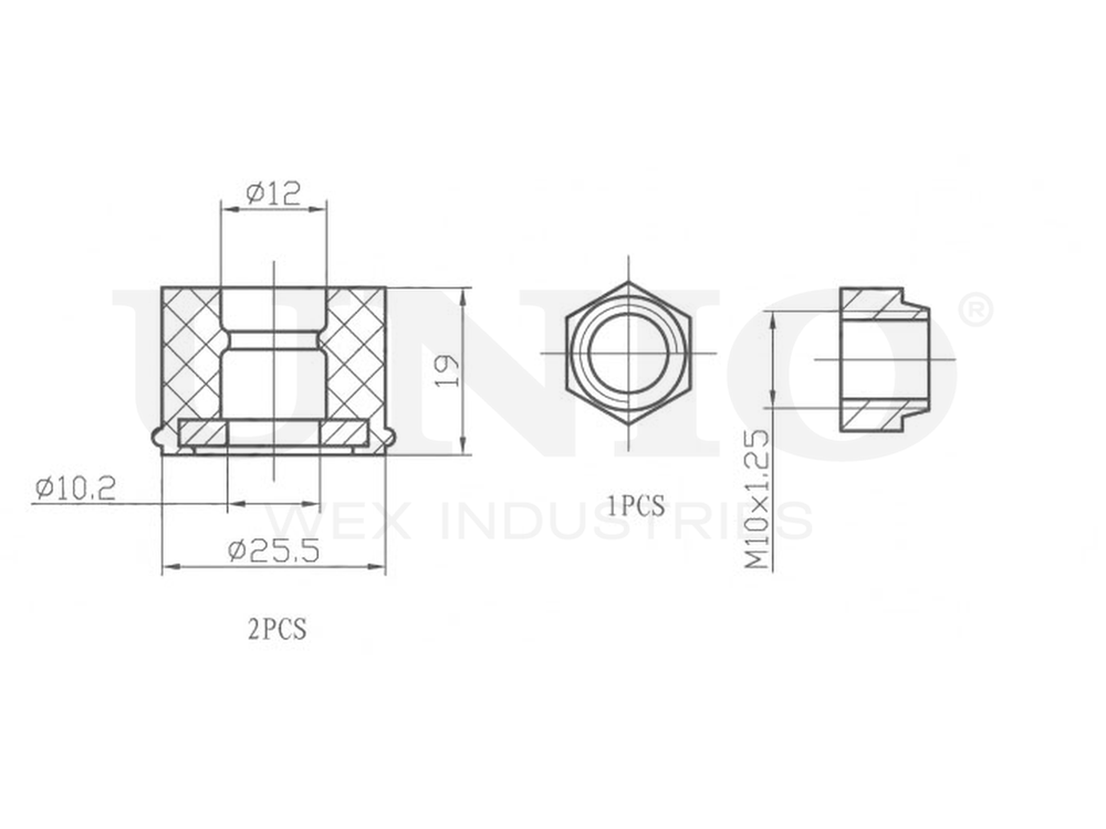 Сайлентблок переднего стабилизатора (к-т) UNIO RMP-20479