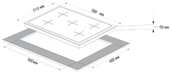 Встраиваемая газовая варочная панель Korting HG 697 CTX