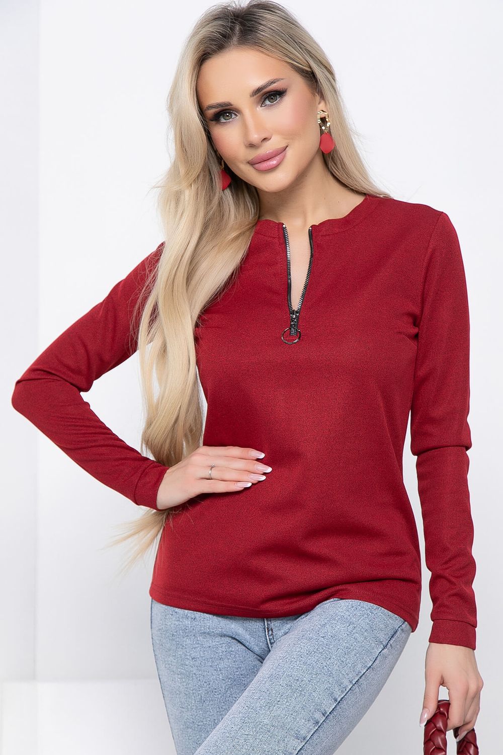 Джемпер "Чувство комфорта" (бордо) Б8676 LT Collection