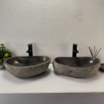 Раковина из речного камня ПАРА! RS-63824 52*36*15 2шт 0126