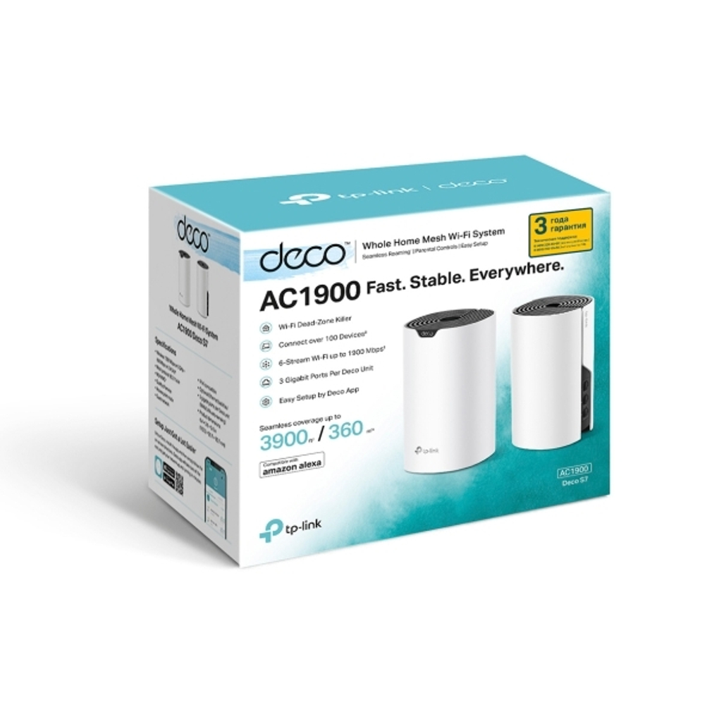 TP-Link Deco S7 (2-pack) Домашняя Mesh Wi-Fi система AC1900