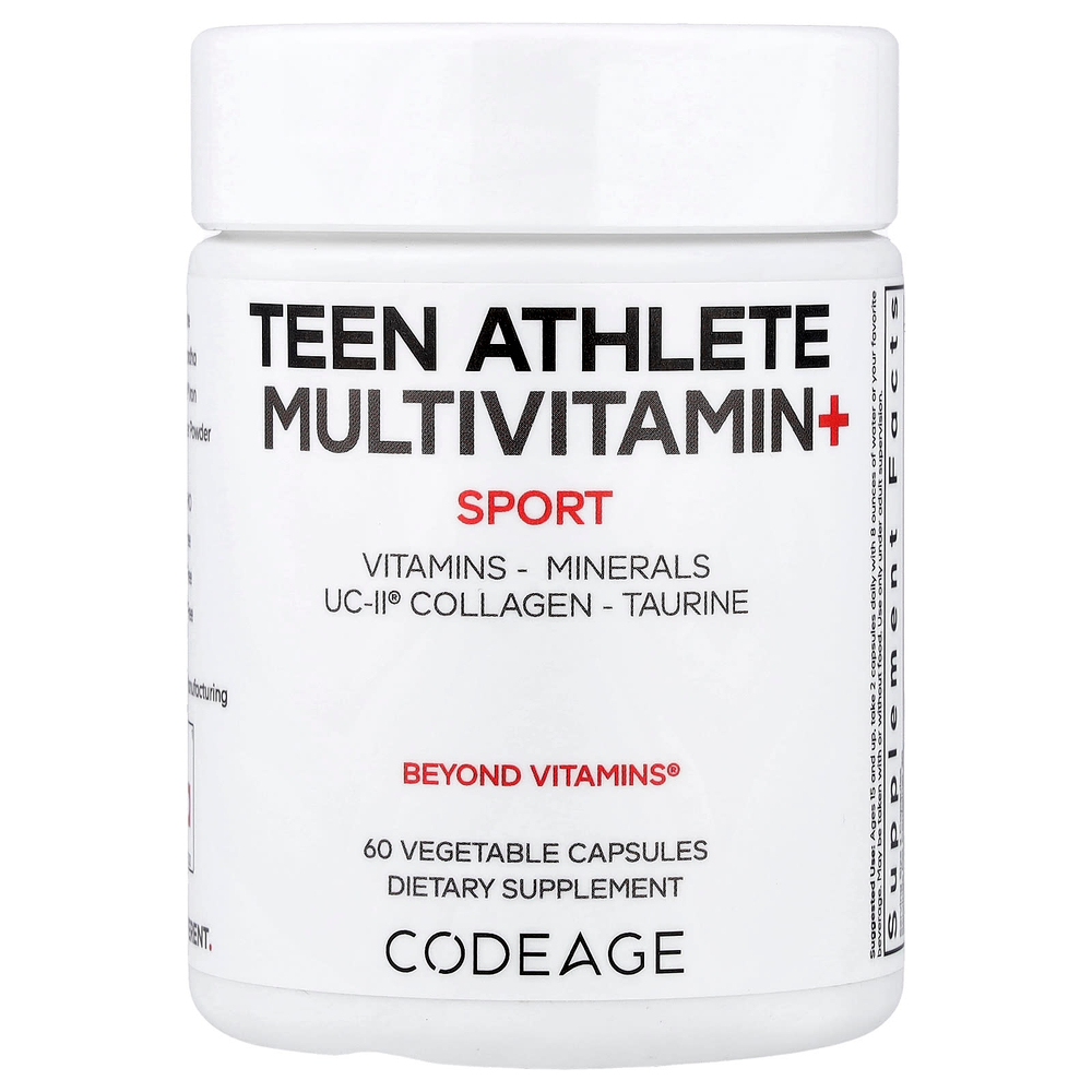 Codeage, Sport, мультивитамины для подростков, 60 растительных капсул