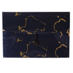 Папка-картотека на пуговице Sahand, A4, "Мрамор", 330х240х33 мм, 1600 мкм, 12 отделений, ассорти, глянец