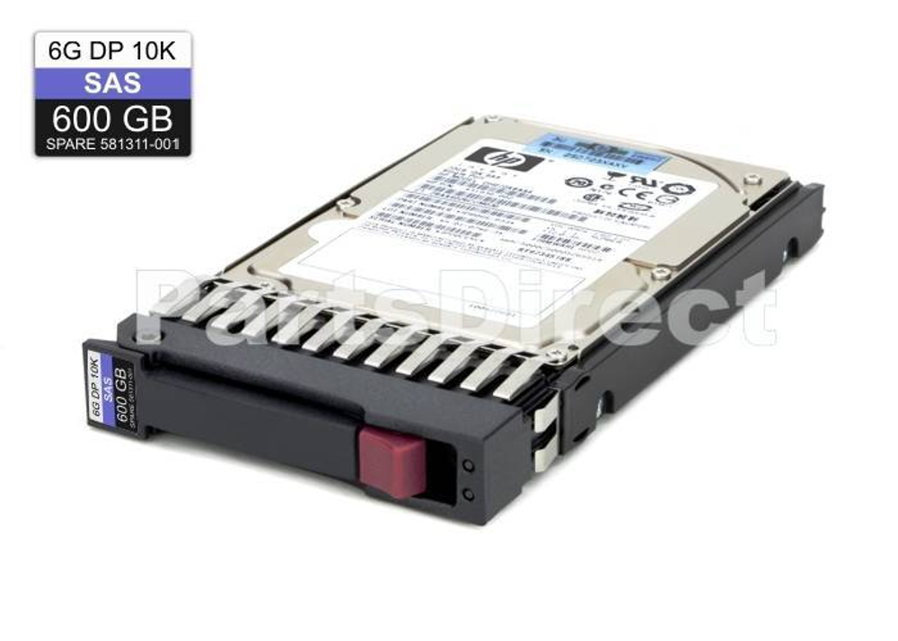 Жесткий диск HPE 581286-S21 HP 600-GB 6G 10K 2.5 DP SAS