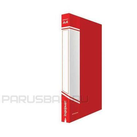 Папка на 2-х кольцах, 25мм, inФормат, 700мкм, красная
