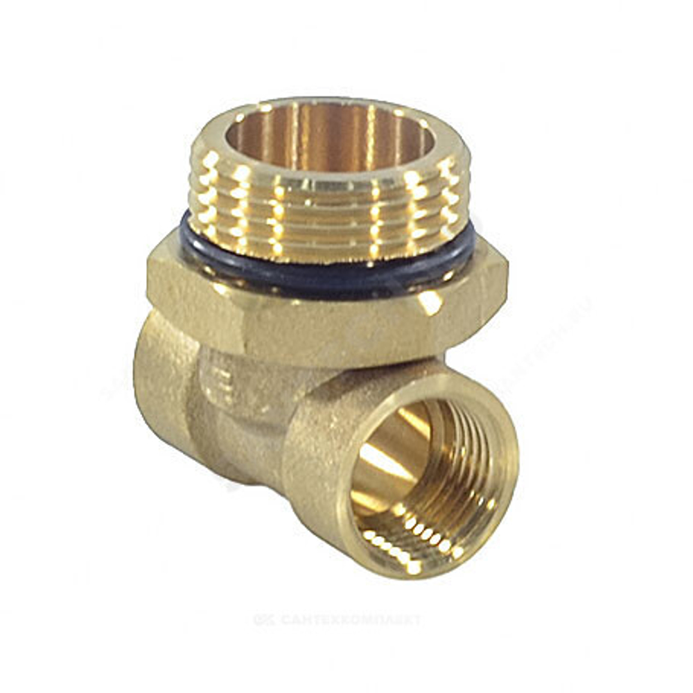 Тройник коллекторный латунь 1"х1/2"х1/2" Апогей 340001