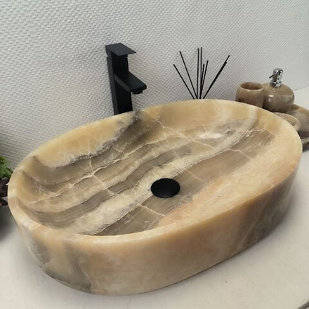 Раковина из оникса Oval Grey Big OG-62553 60*40*14 0110
