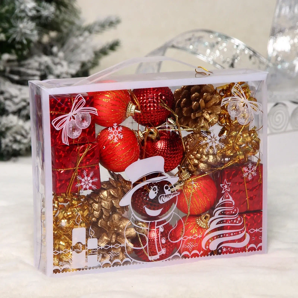 Набор украшений «Карнавал» 4 см, Красный, золото