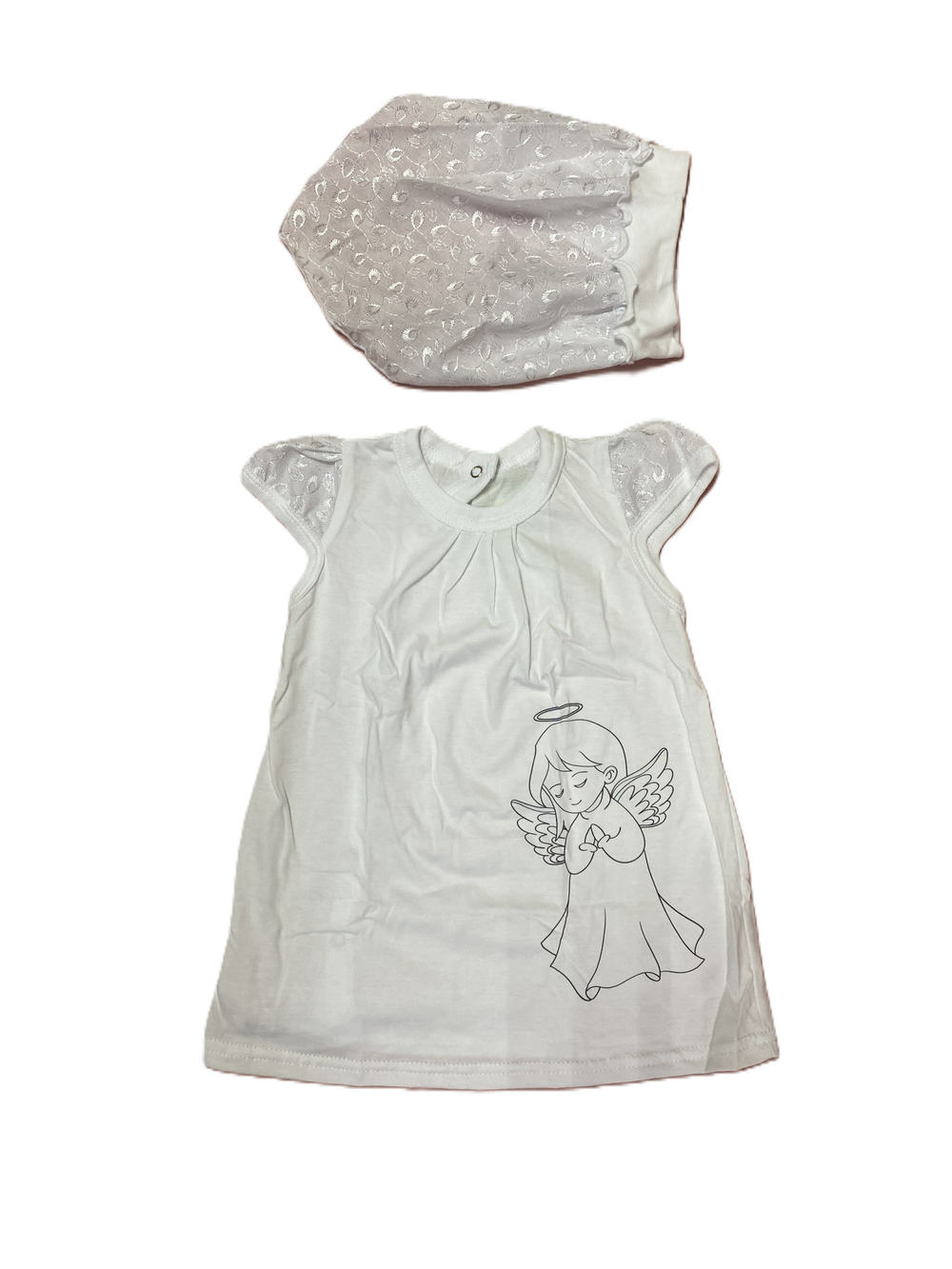 Платье для крещения на девочку с косынкой на рост 74,80,86,92 см