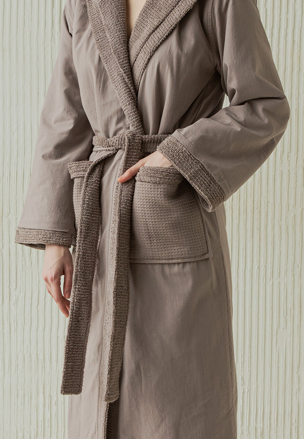 Халат вафельно-махровый Luxberry Cozy Home шоколадный