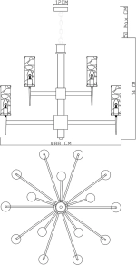 Подвесная люстра Divinare SHAM 4505/17 LM-15