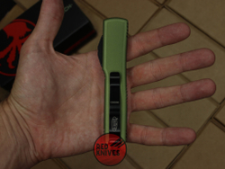 Нож Microtech Ultratech T/E - зеленая рукоять, танто черный клинок RK-359